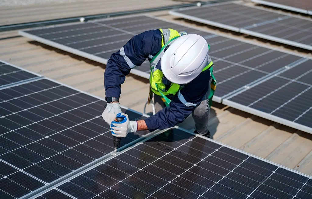 Paneles solares modernos